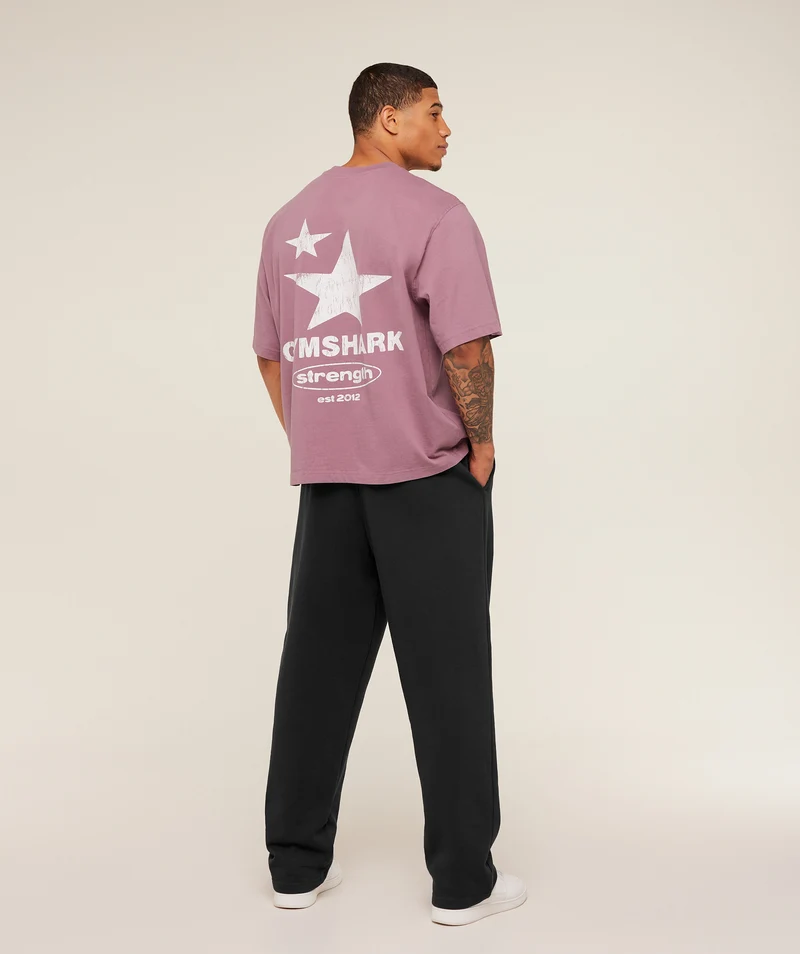 Gymshark Strength Stars Washed Graphic T-Shirt - Calm Pink
