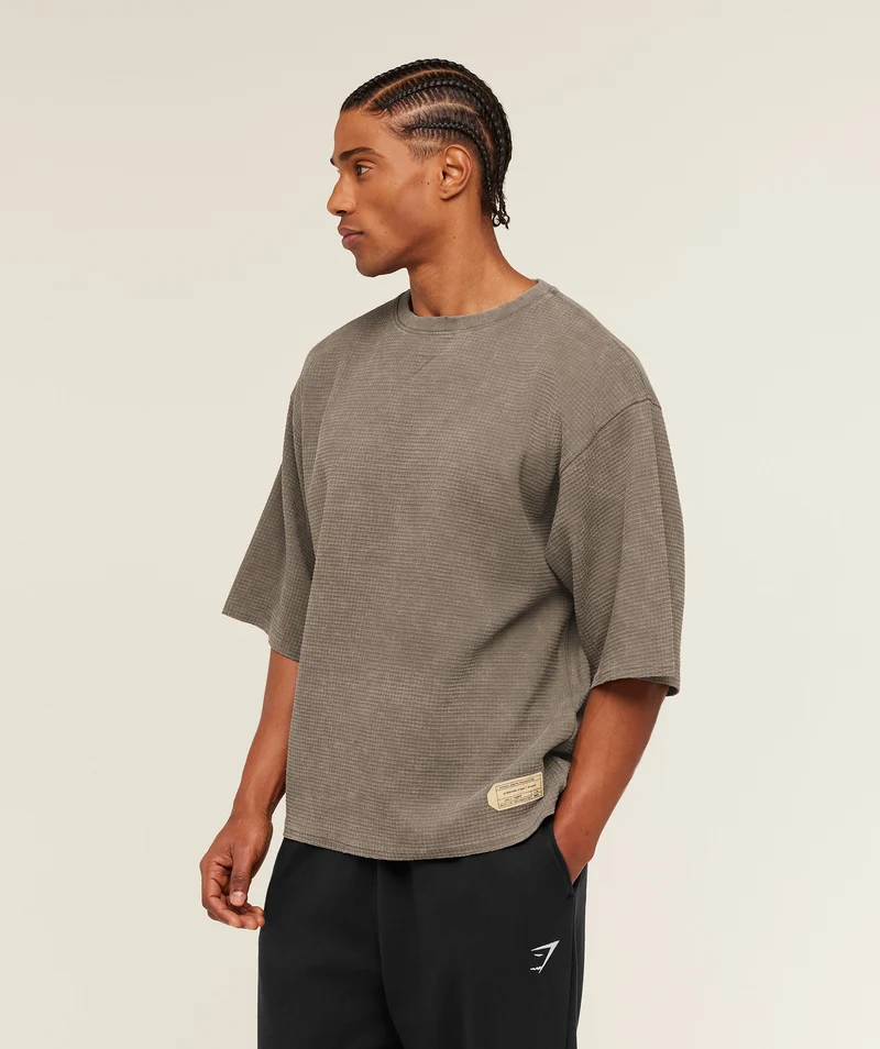 Gymshark x Saalt Studios Tee - Camo Brown/Wash