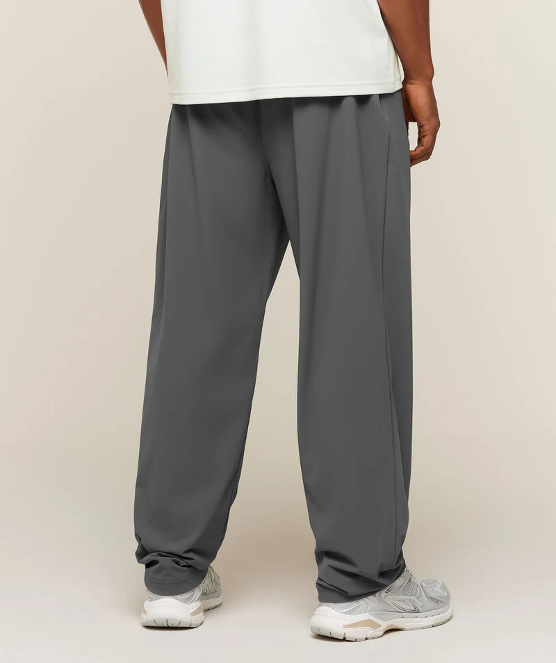 Gymshark Campus Crest Oversized Woven Pant - Dark Grey