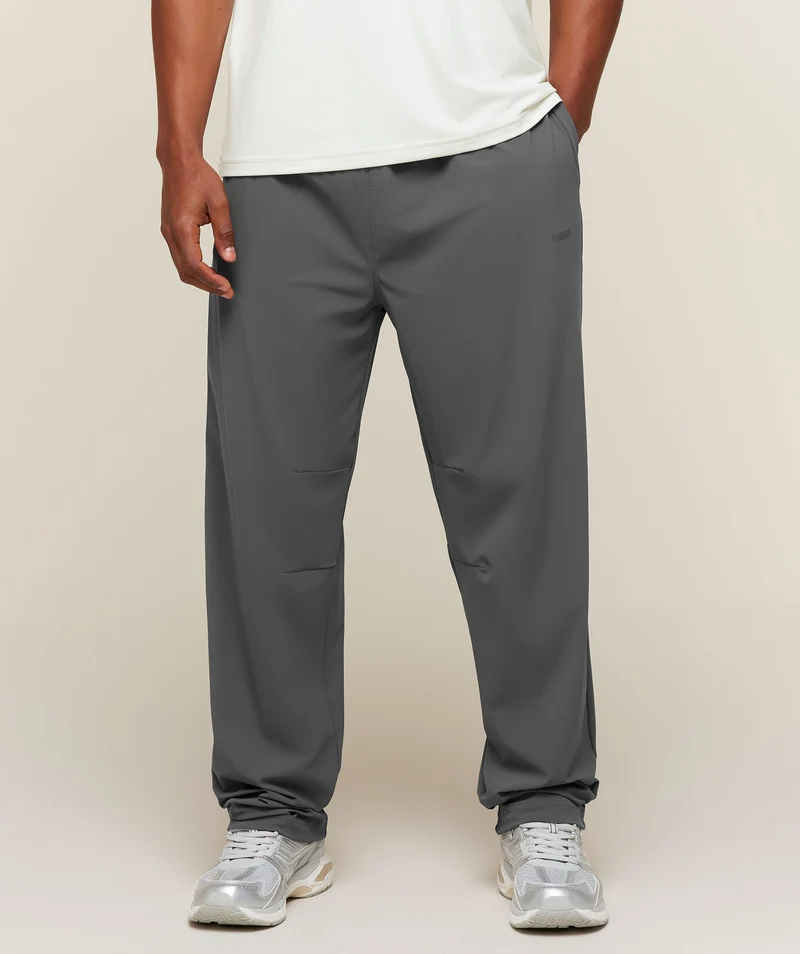 Gymshark Campus Crest Oversized Woven Pant - Dark Grey