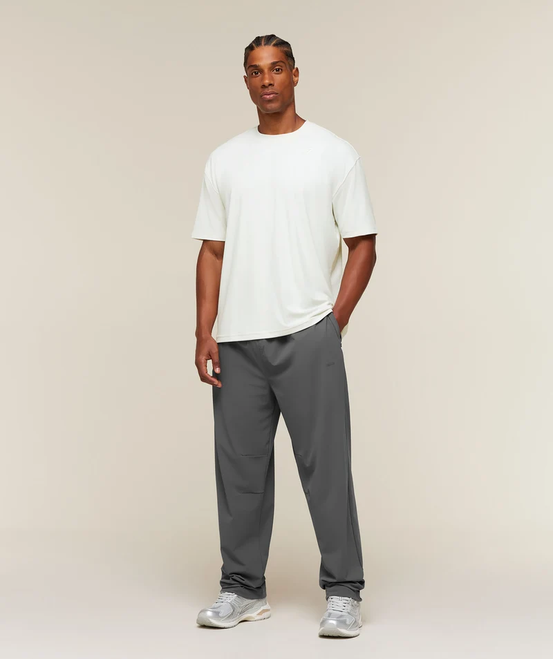Gymshark Campus Crest Oversized Woven Pant - Dark Grey