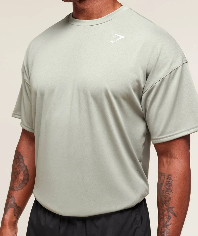 Gymshark Arrival Oversized T-Shirt - Stone Grey