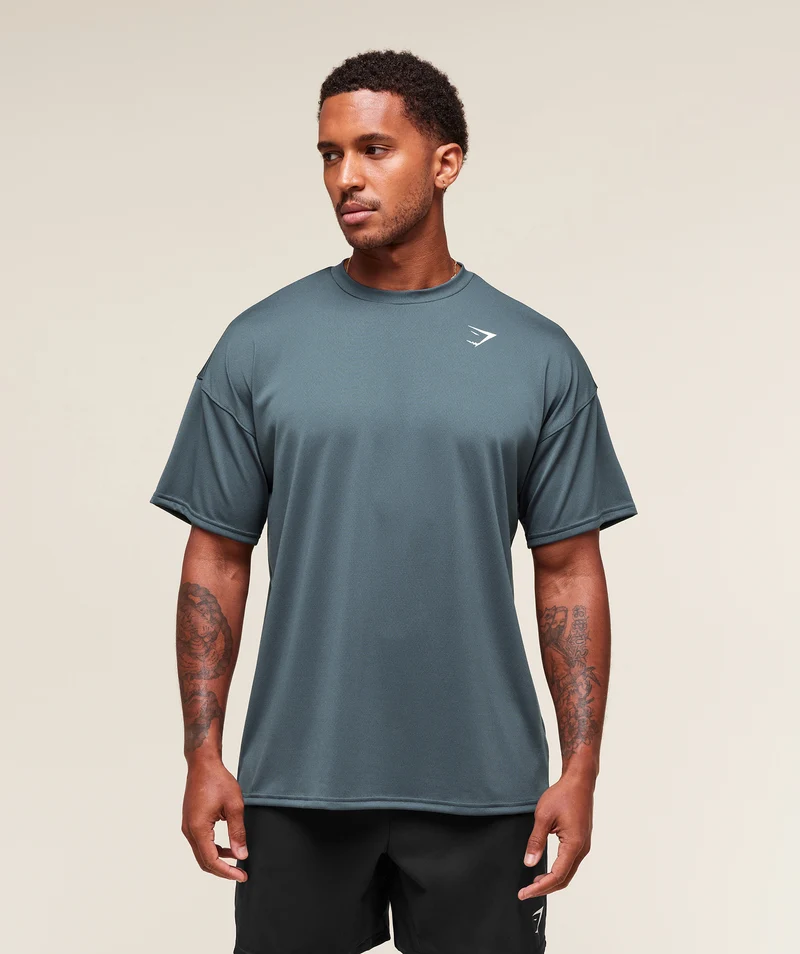 Gymshark Arrival Oversized T-Shirt - Titanium Blue