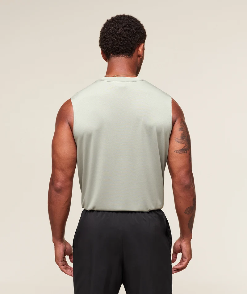 Gymshark Oversized Performance Tank - Stone Grey