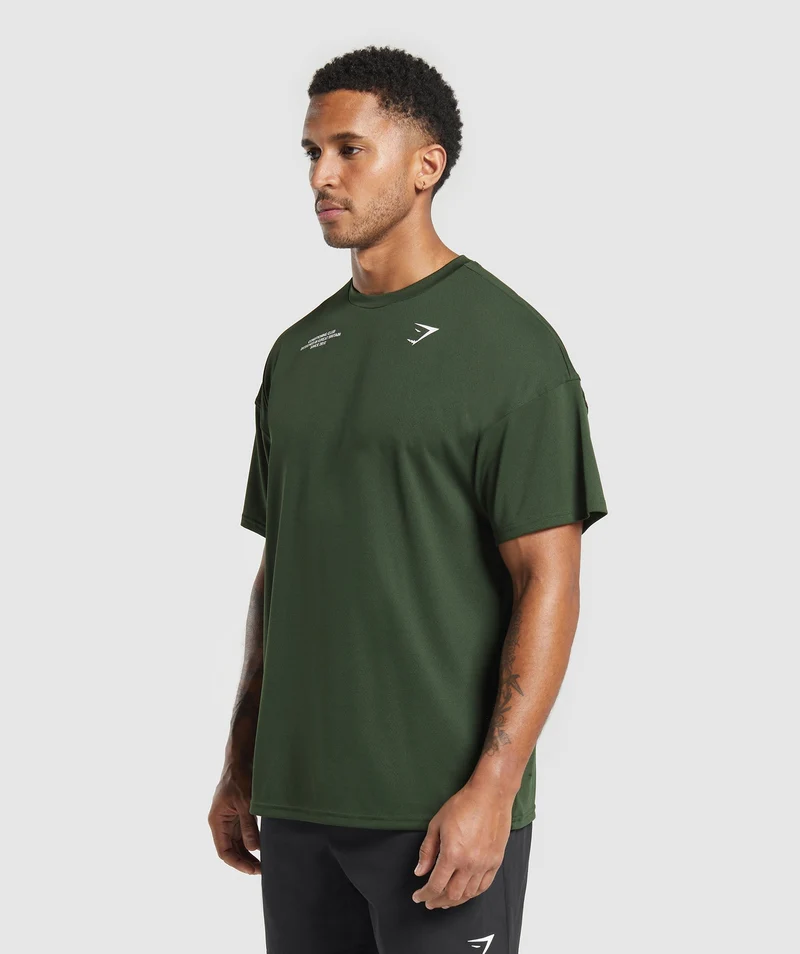 Gymshark Conditioning Club Oversized T-Shirt - Trail Green