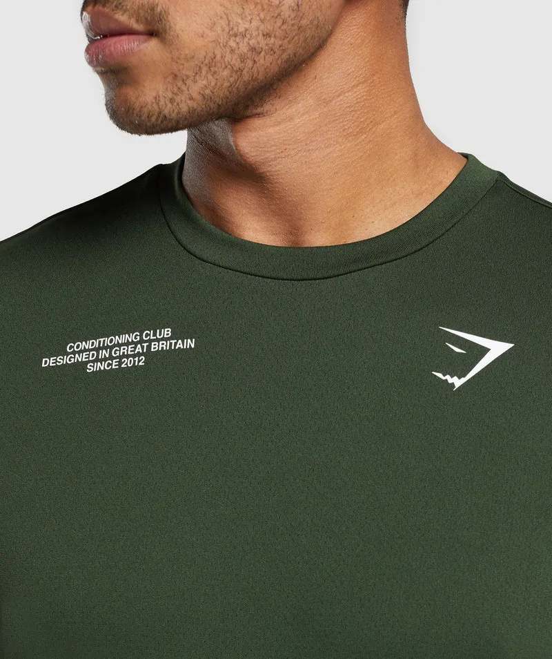 Gymshark Conditioning Club Oversized T-Shirt - Trail Green