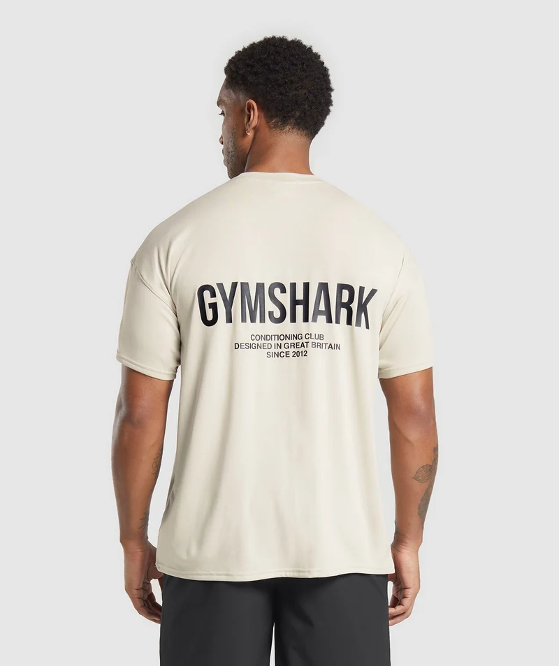 Gymshark Conditioning Club Oversized T-Shirt - Pebble Grey
