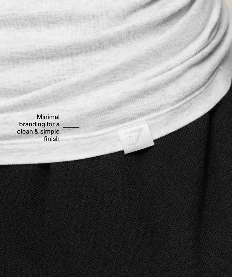 Gymshark Cotton Seamless T-Shirt - White Grey Marl