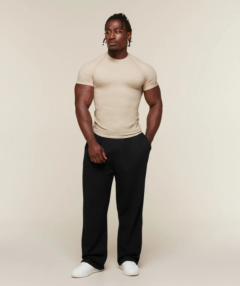 Gymshark Cotton Seamless T-Shirt - Oat Marl