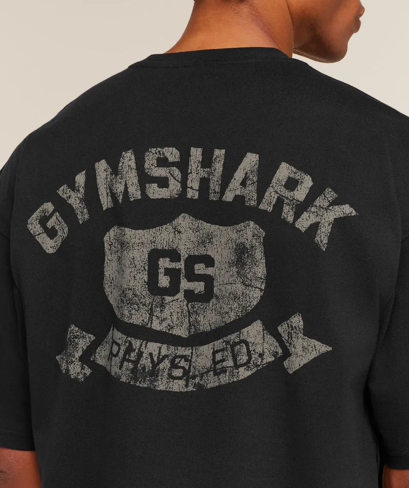 Gymshark Shield Graphic T-Shirt - Black
