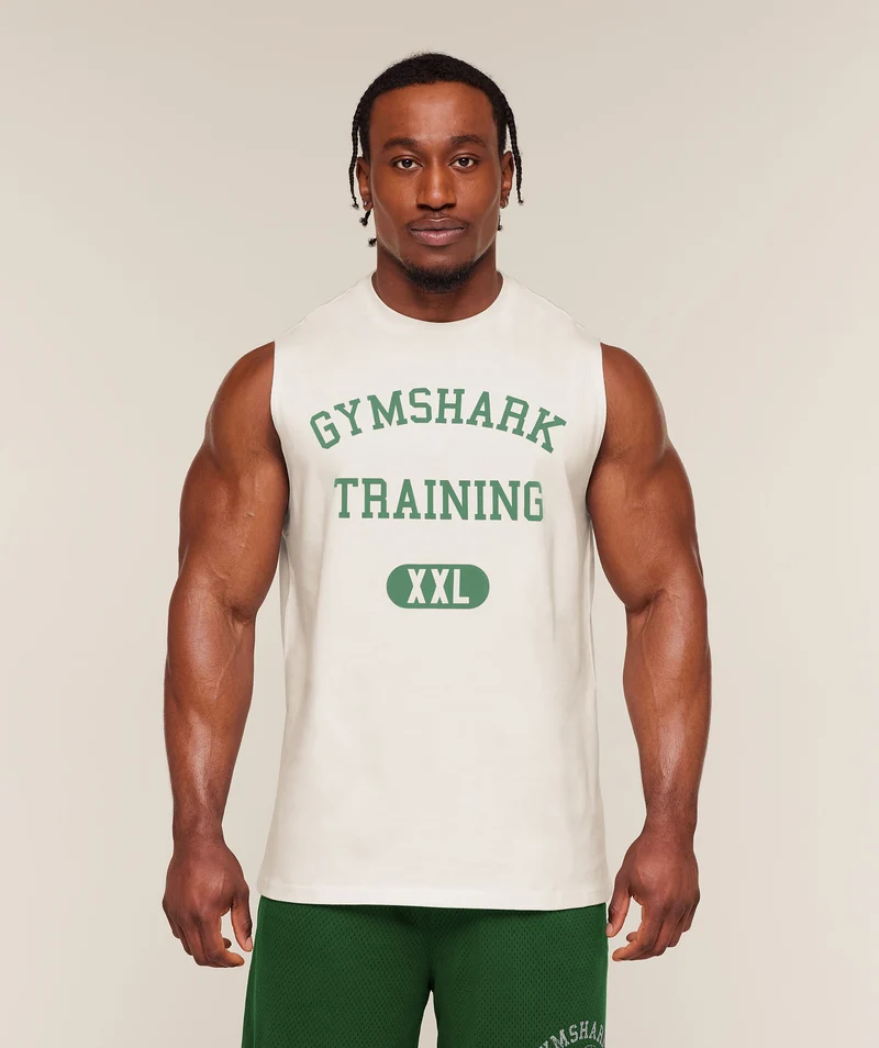 Gymshark Training Graphic Tank - Soft White