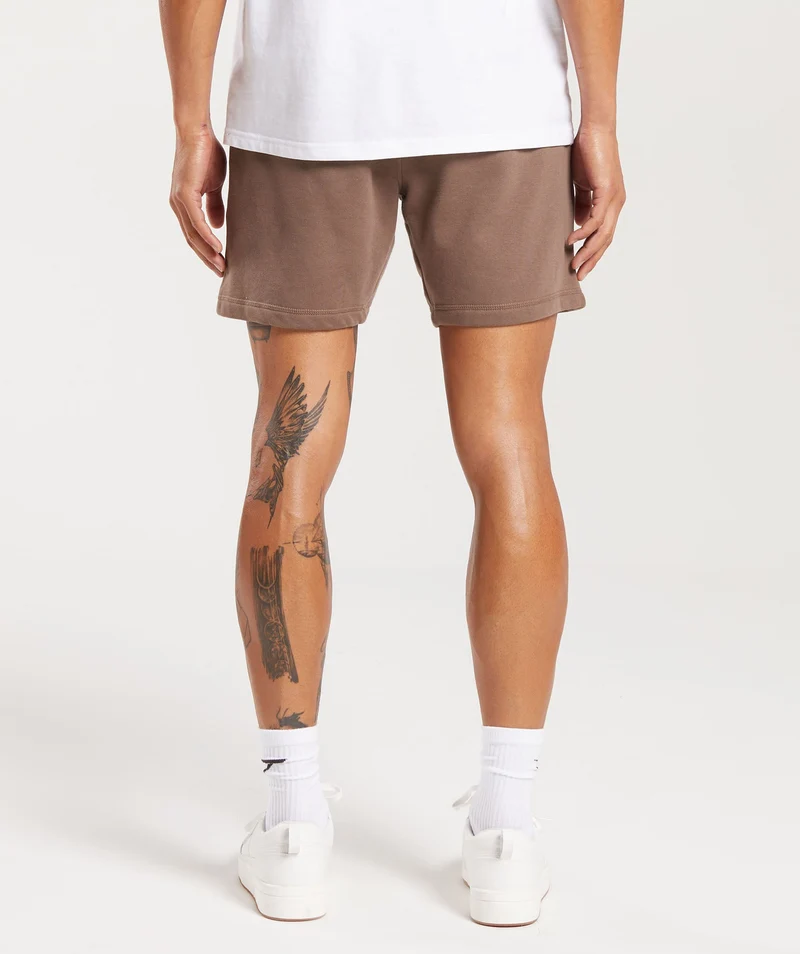Gymshark Crest 7" Shorts - Brown