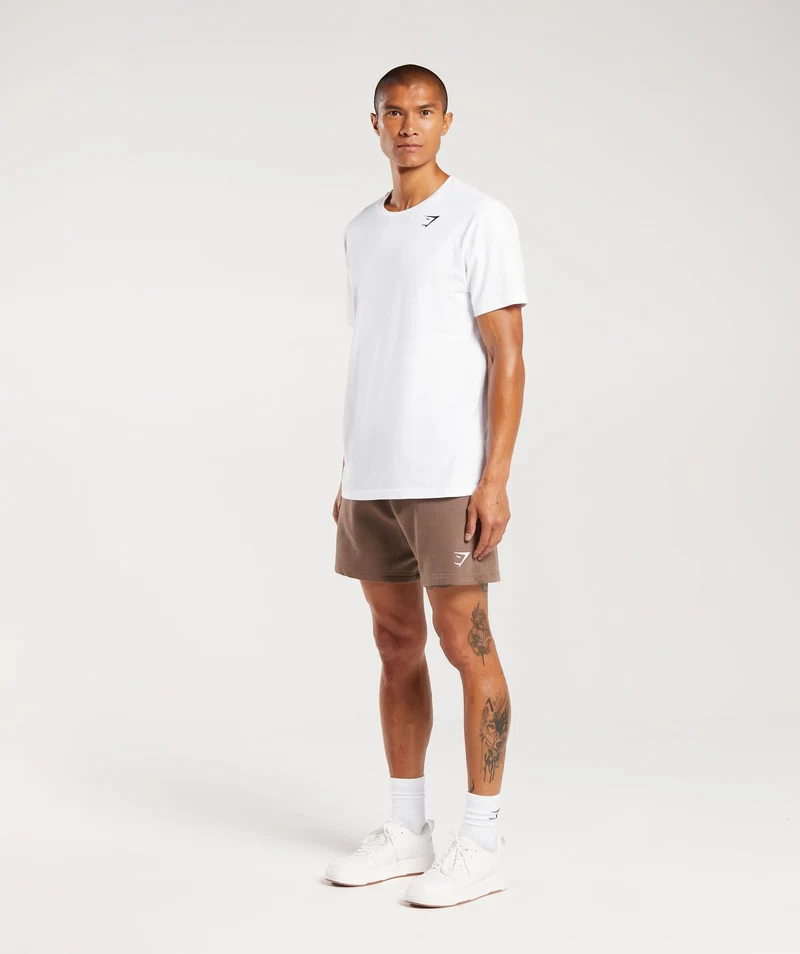 Gymshark Crest 7" Shorts - Brown