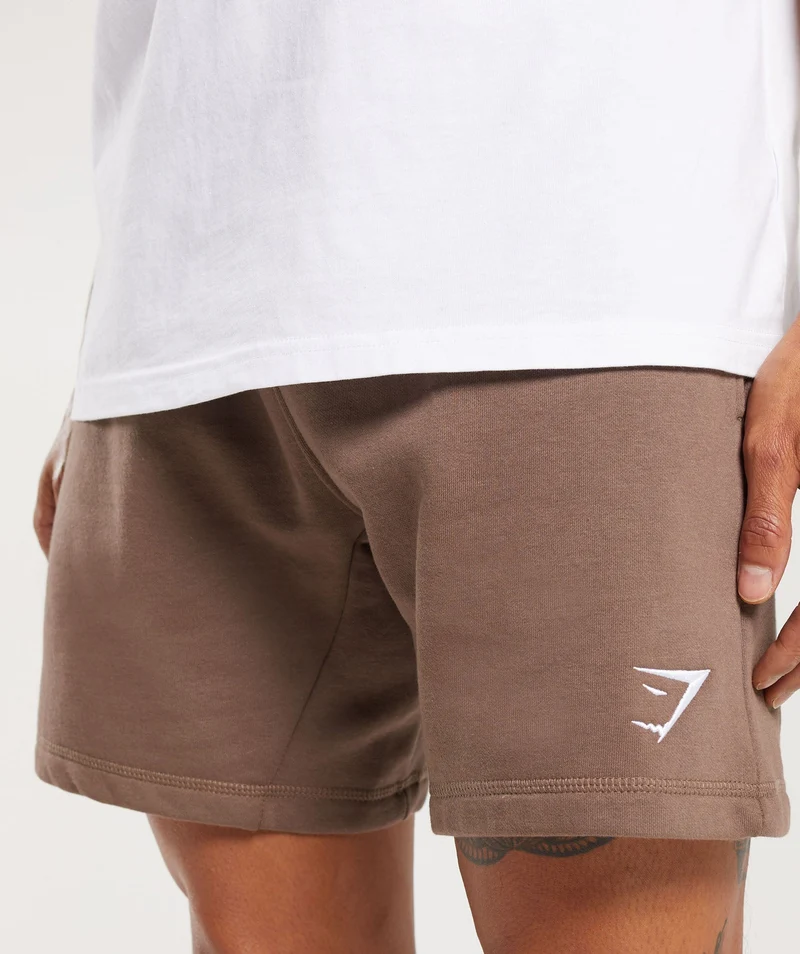 Gymshark Crest 7" Shorts - Brown
