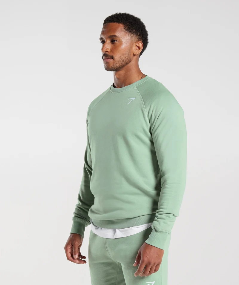 Gymshark Crest Crew - Desert Sage Green