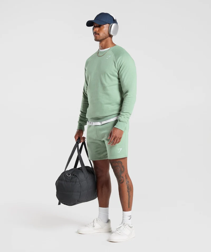 Gymshark Crest Crew - Desert Sage Green