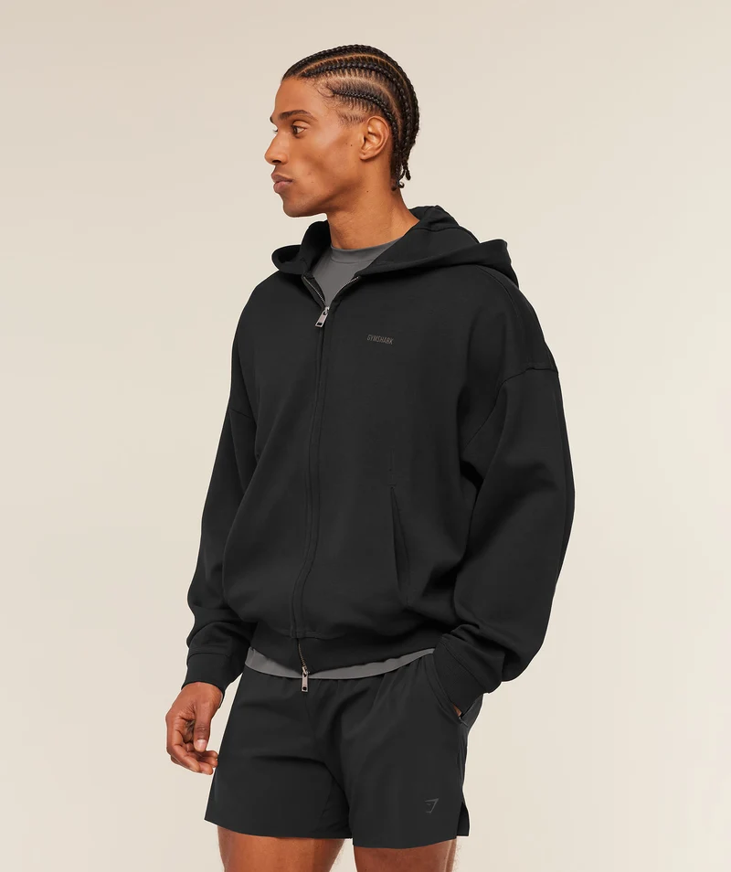 Gymshark Evolve Lightweight Zip Through Hoodie - Black