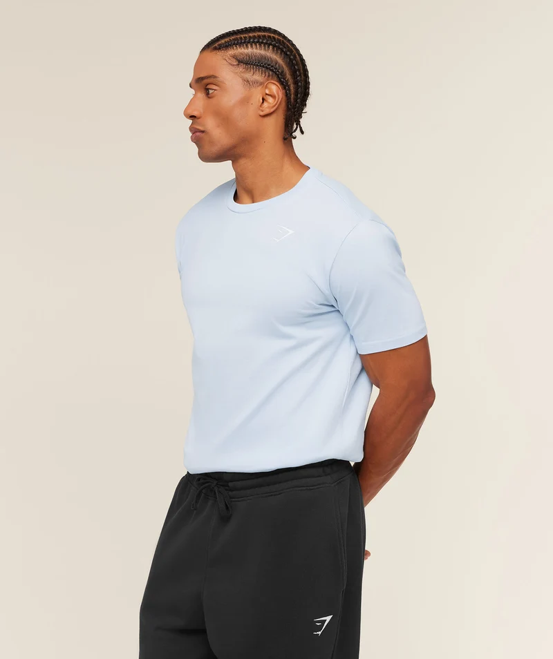 Gymshark Crest T-Shirt - Chilled Blue