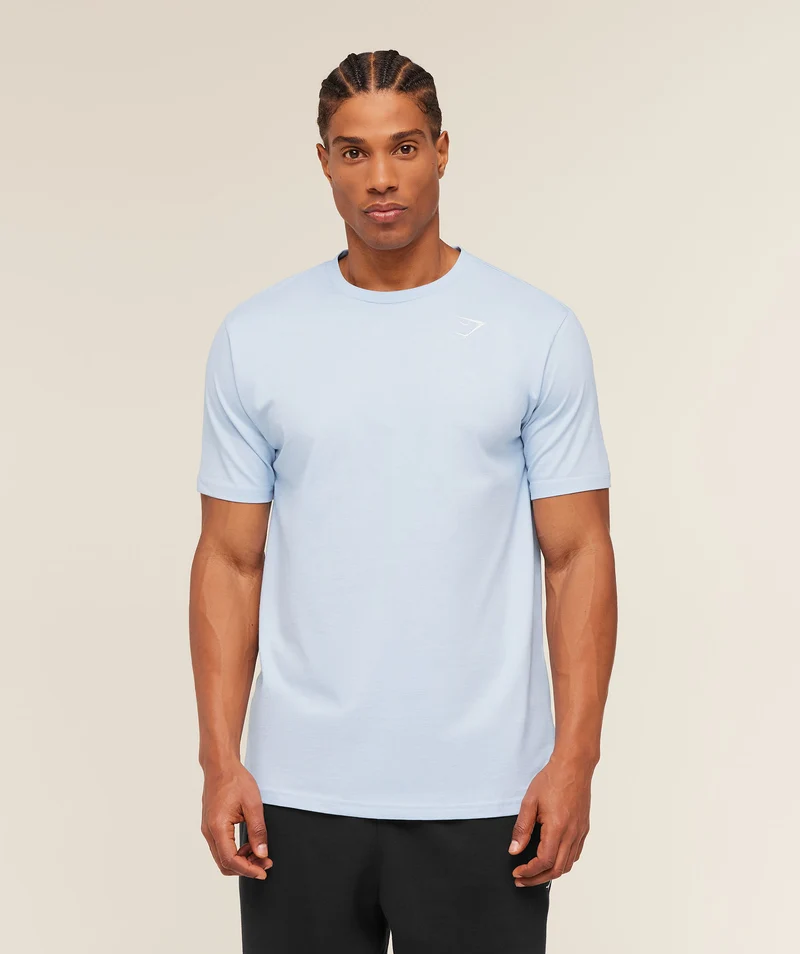 Gymshark Crest T-Shirt - Chilled Blue