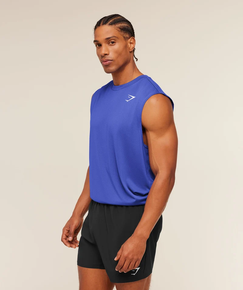 Gymshark Oversized Performance Tank - Force Blue