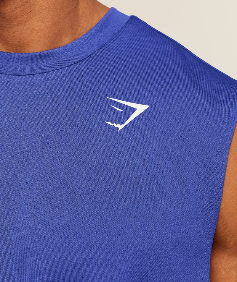 Gymshark Oversized Performance Tank - Force Blue