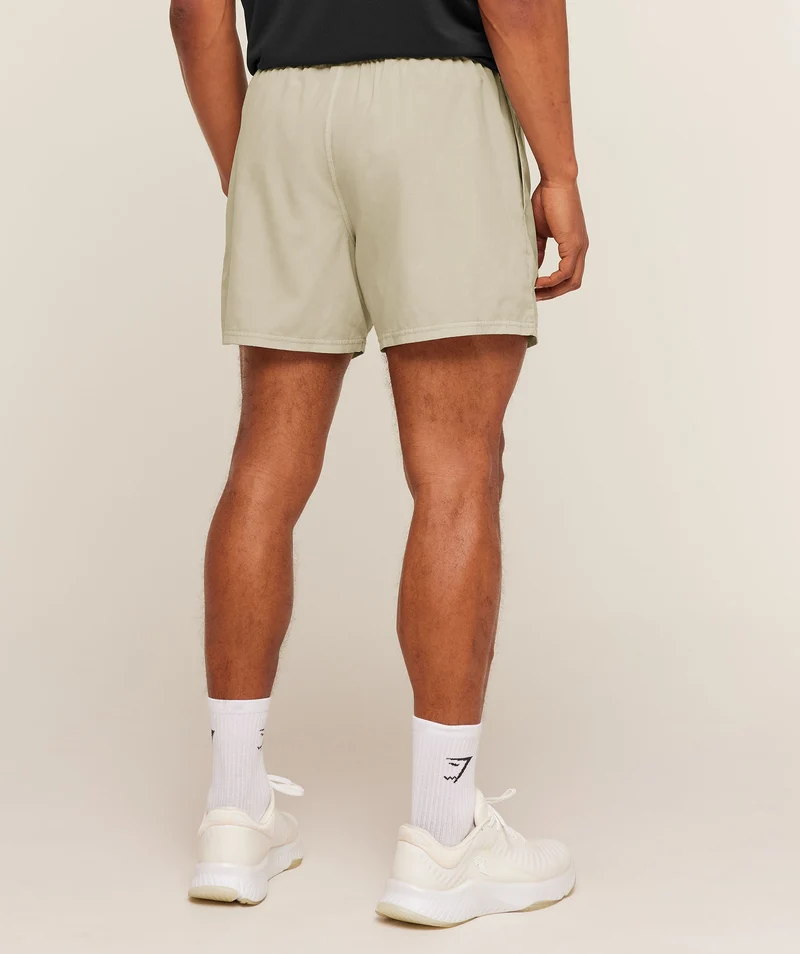 Gymshark Washed Pastels Shorts - Pebble Grey/Wash
