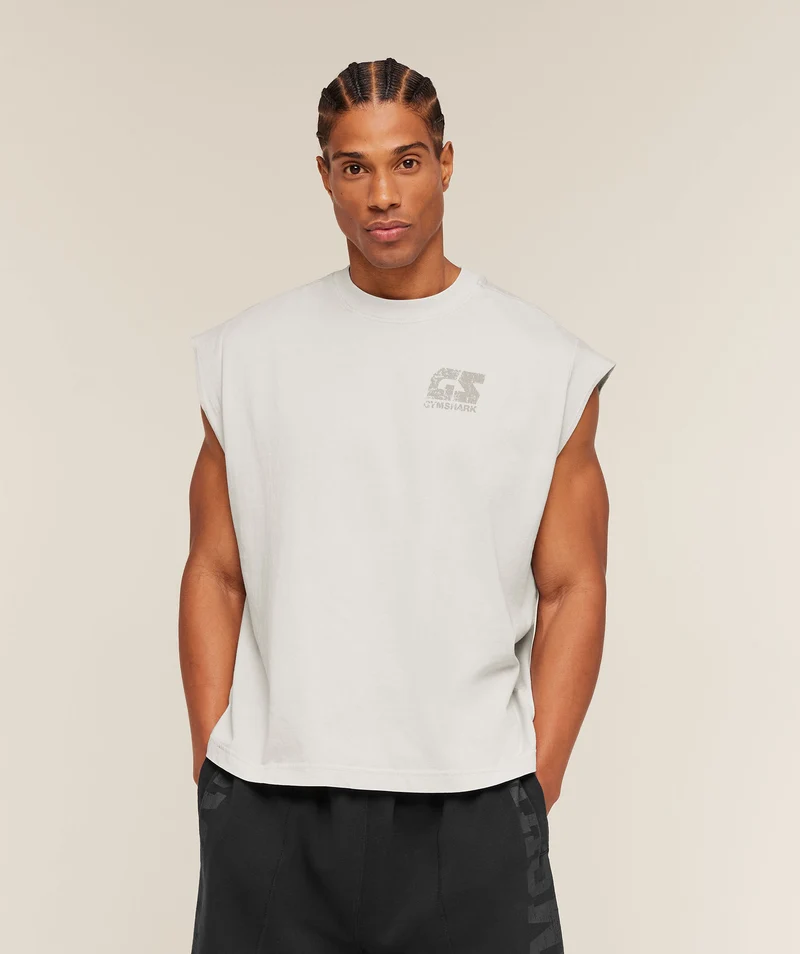 Gymshark Accent Capped Sleeve T-Shirt - Light Grey