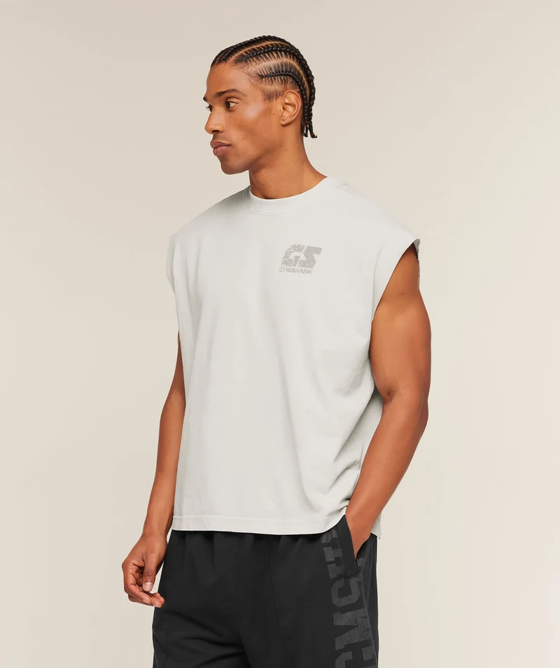 Gymshark Accent Capped Sleeve T-Shirt - Light Grey