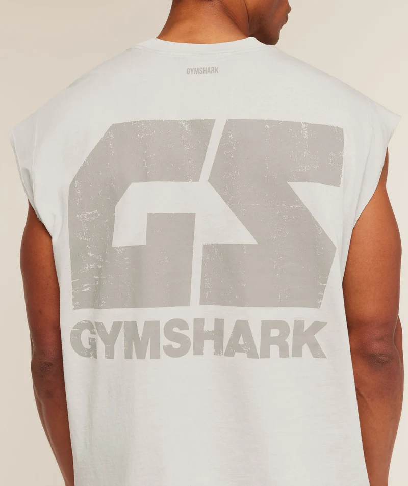 Gymshark Accent Capped Sleeve T-Shirt - Light Grey
