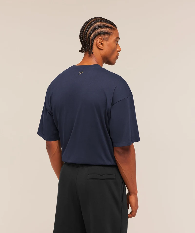 Gymshark Athletic Division Graphic T-Shirt - Heavy Blue