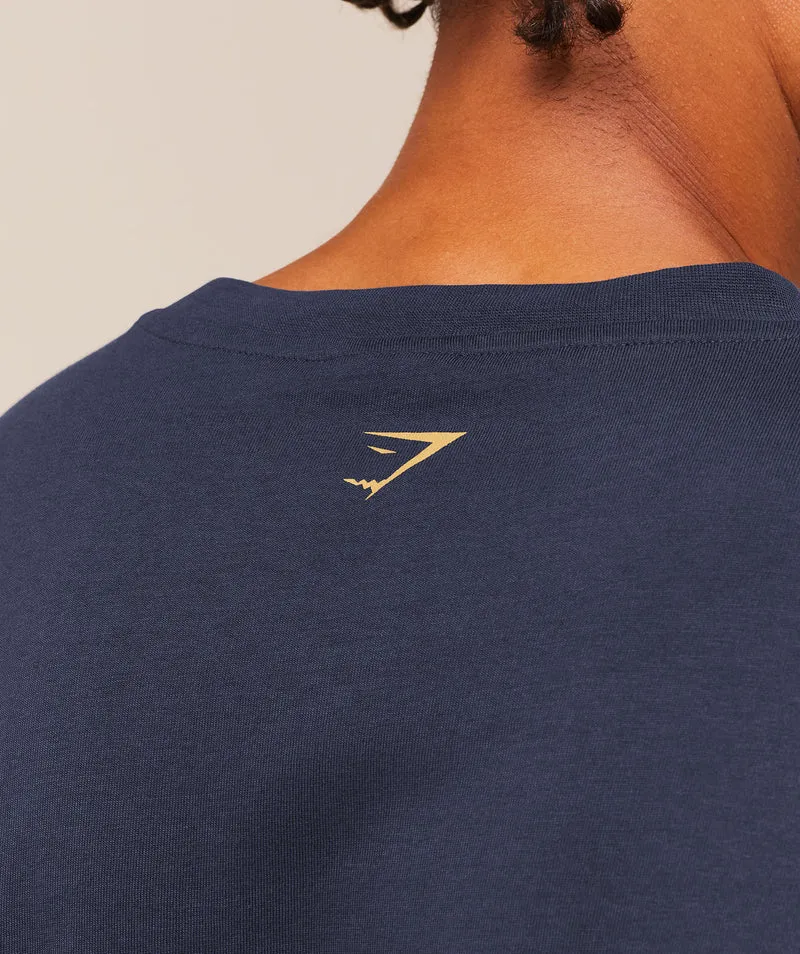 Gymshark Athletic Division Graphic T-Shirt - Heavy Blue