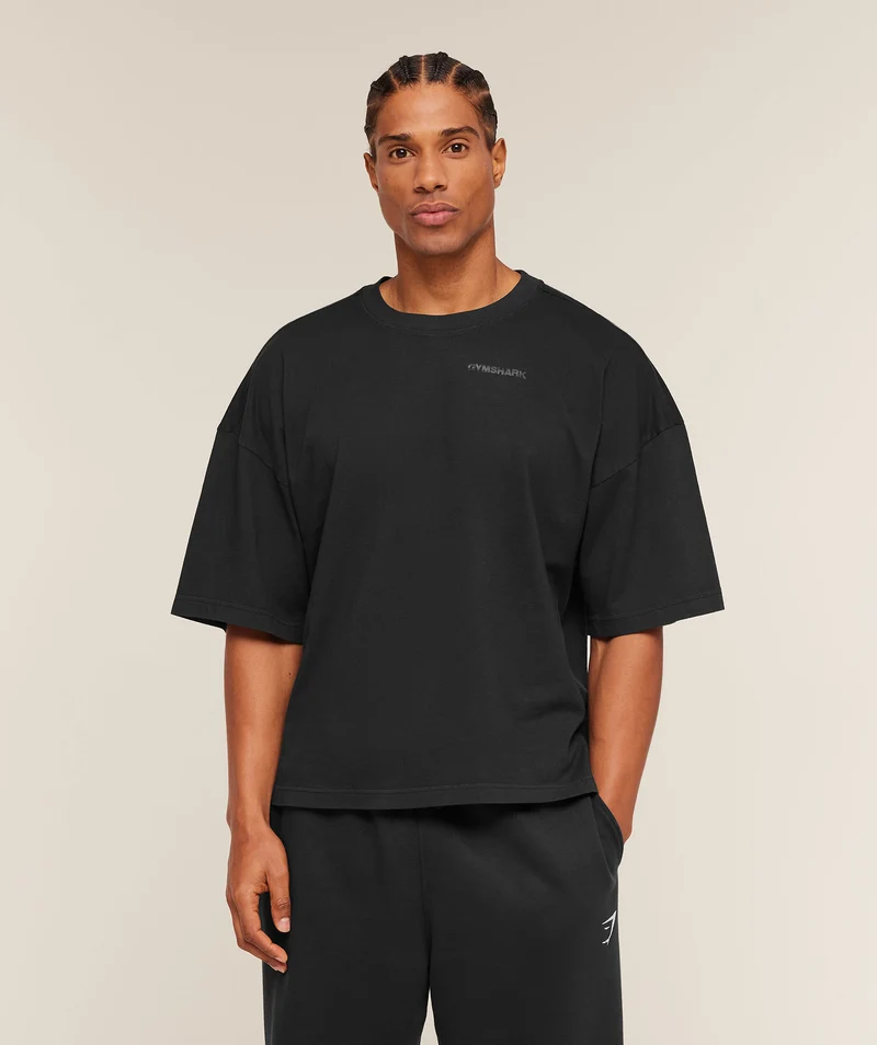 Gymshark Accent Boxy T-Shirt - Black