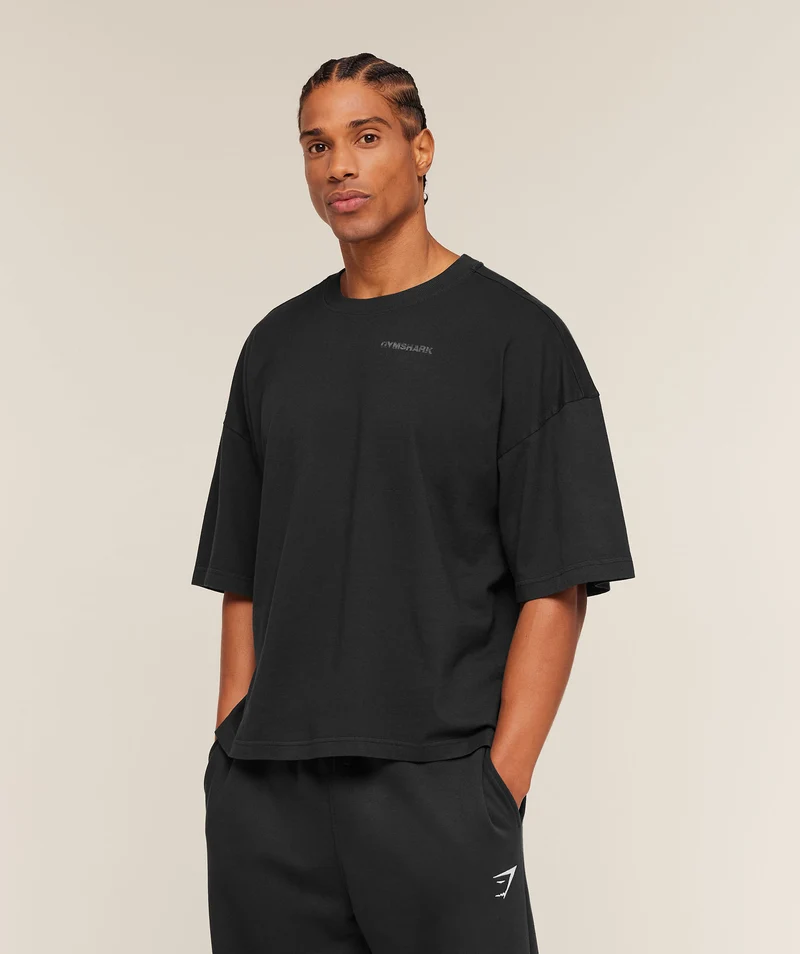 Gymshark Accent Boxy T-Shirt - Black