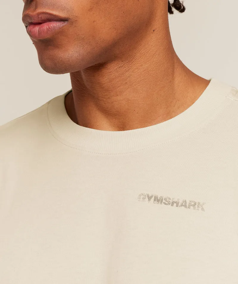 Gymshark Accent Boxy T-Shirt - Tinted White