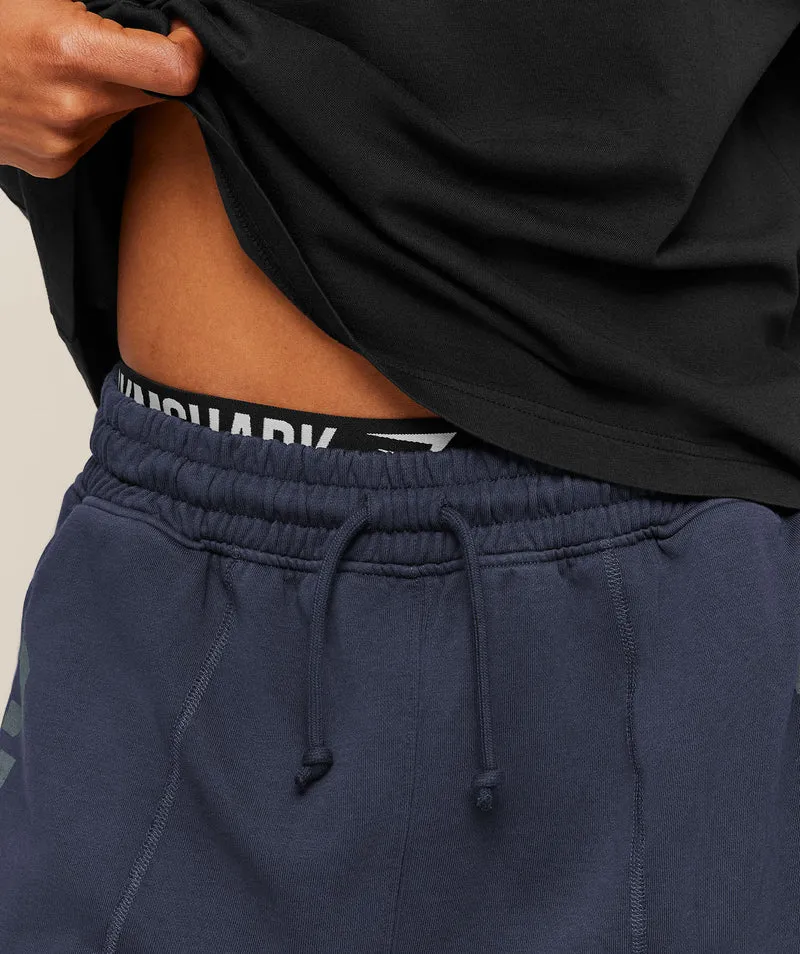 Gymshark Accent Graphic Sweat Shorts - Heavy Blue