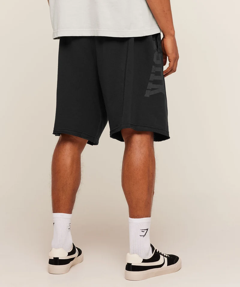 Gymshark Accent Graphic Sweat Shorts - Black