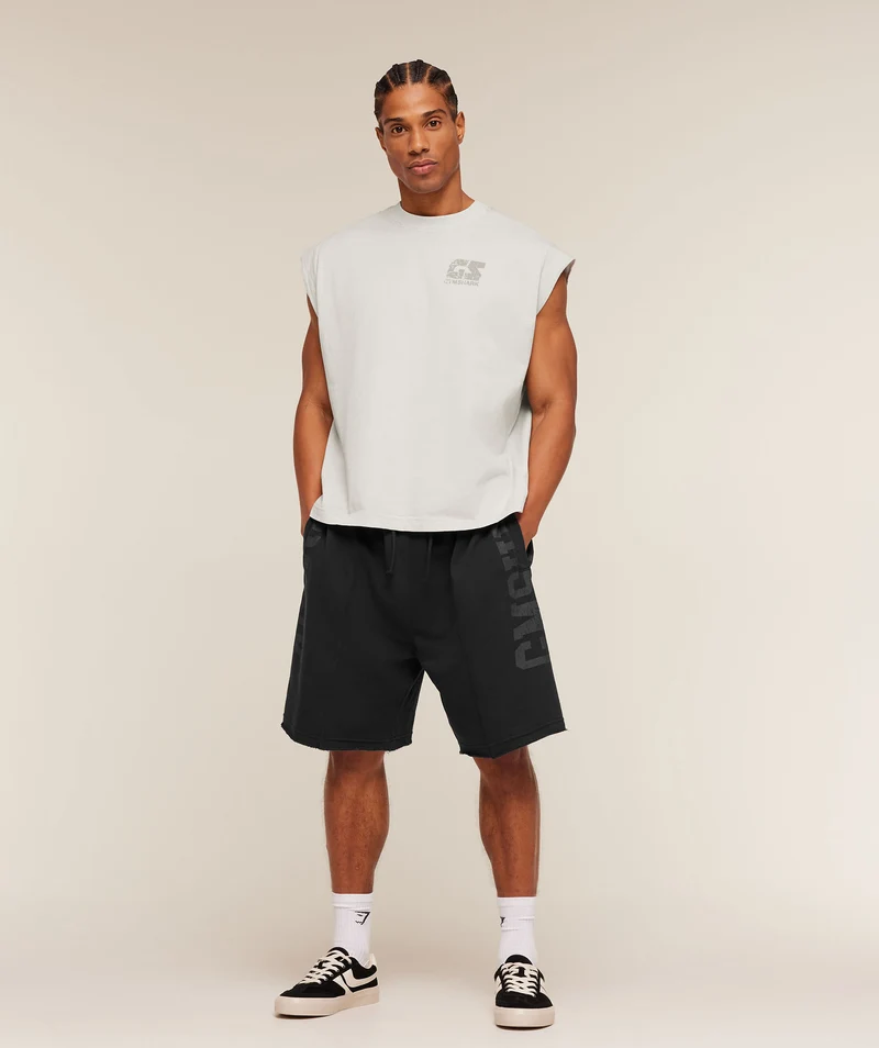 Gymshark Accent Graphic Sweat Shorts - Black