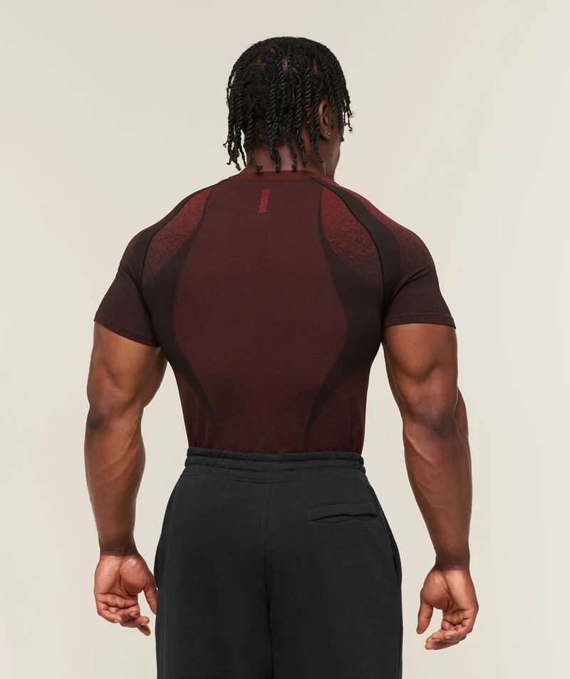Gymshark Shadow Seamless T Shirt - Sets Red