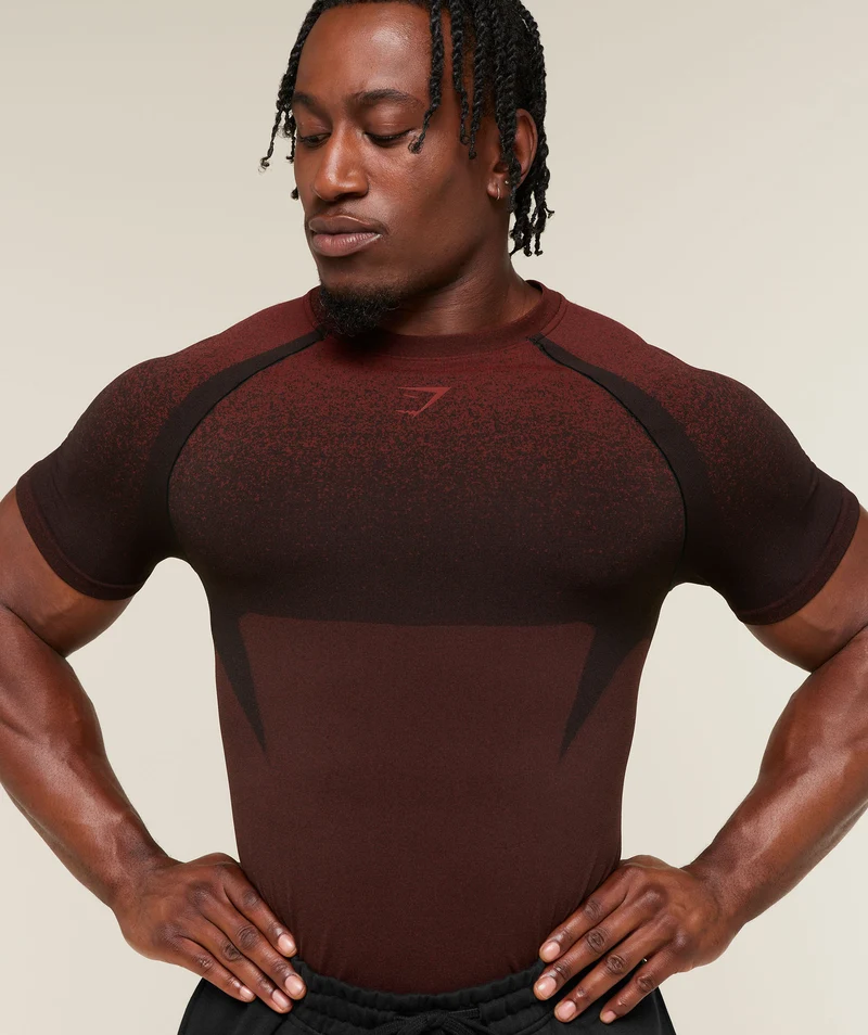 Gymshark Shadow Seamless T Shirt - Sets Red