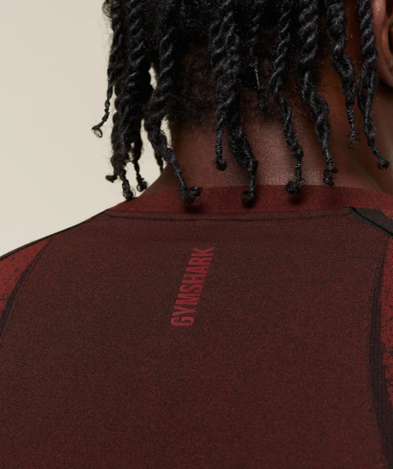 Gymshark Shadow Seamless T Shirt - Sets Red