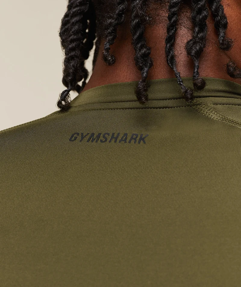 Gymshark Element Baselayer Long Sleeve T-Shirt - Canvas Green