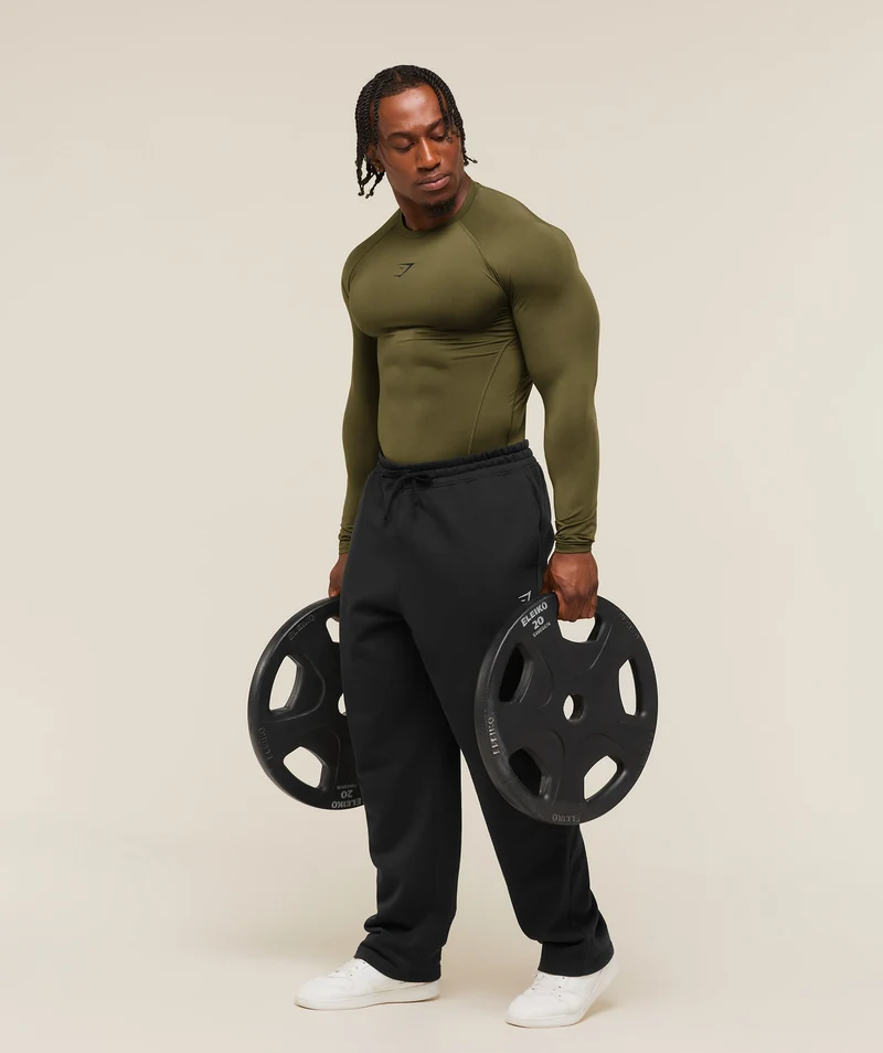 Gymshark Element Baselayer Long Sleeve T-Shirt - Canvas Green