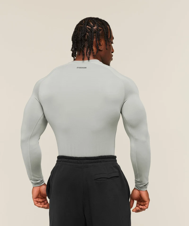 Gymshark Element Baselayer Long Sleeve T-Shirt - Smokey Grey