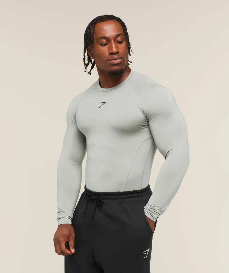 Gymshark Element Baselayer Long Sleeve T-Shirt - Smokey Grey
