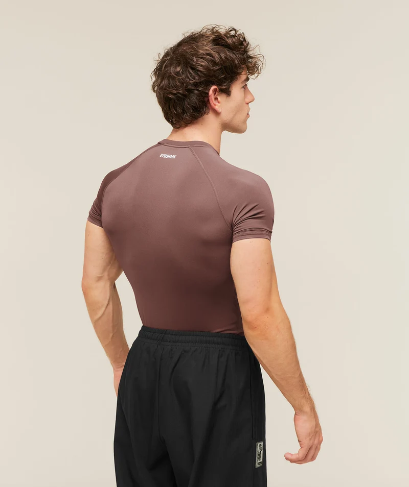 Gymshark Element Baselayer T-Shirt - Espresso Brown