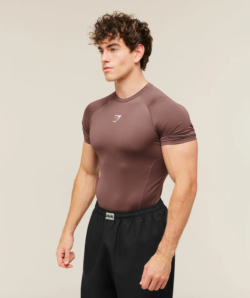 Gymshark Element Baselayer T-Shirt - Espresso Brown