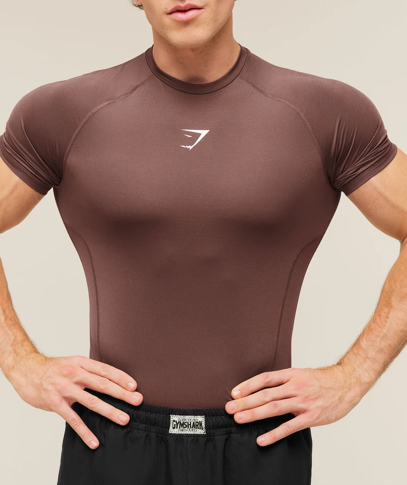 Gymshark Element Baselayer T-Shirt - Espresso Brown