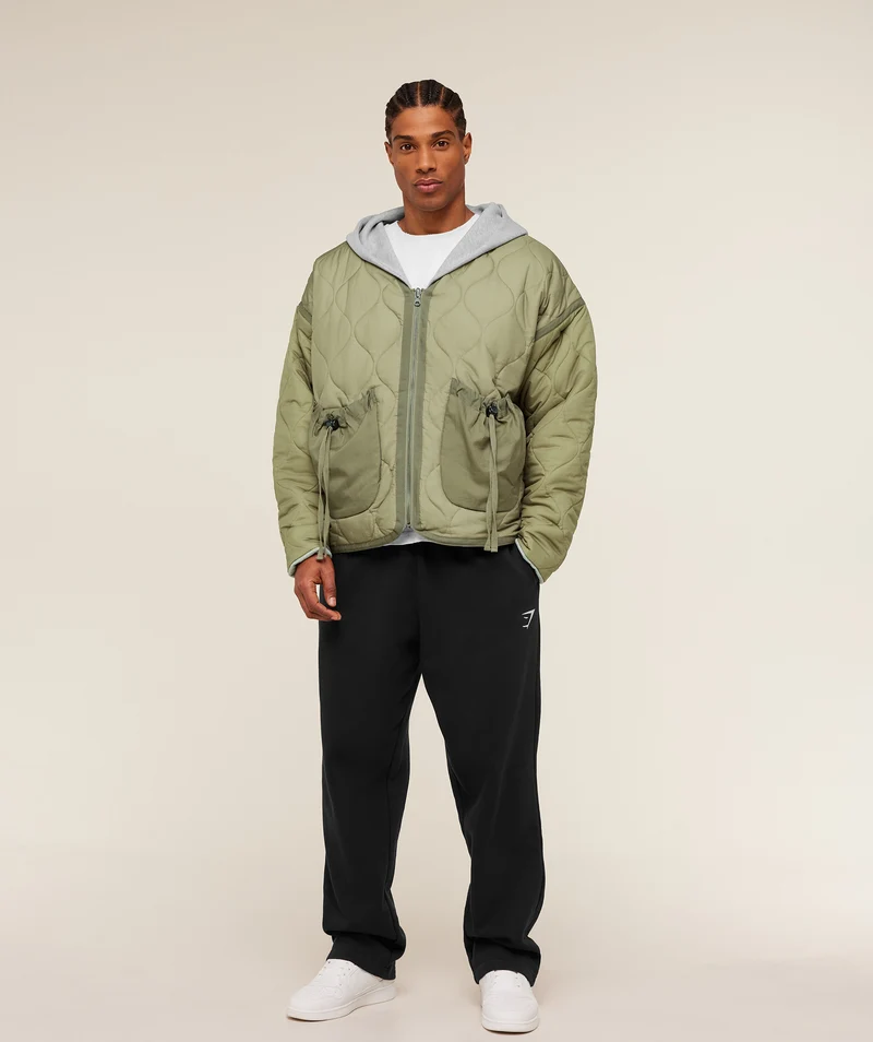 Gymshark x Saalt Studios Jacket - Utility Green/Guille Core Grey Marl