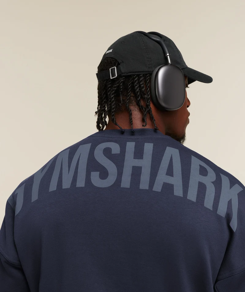 Gymshark Power Crew - Heavy Blue/Shadow Blue