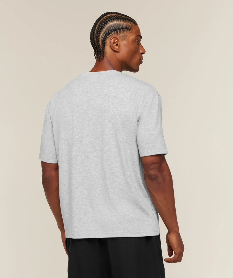 Gymshark Campus Crest T-Shirt - Soft Grey Marl